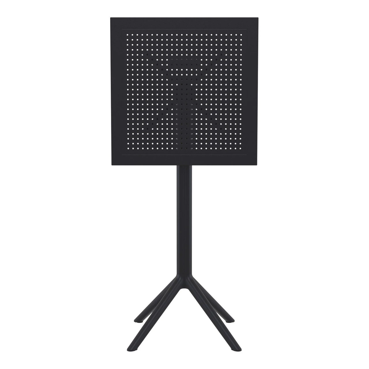 42.5" Black Folding Square Outdoor Patio Bar Table 6 42.5" Black Folding Square Outdoor Patio Bar Table - Image 6