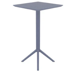 42.5" Gray Folding Square Outdoor Patio Bar Table -PatioVibe Shop dpam isp116 dgr 3 71642.1683629406