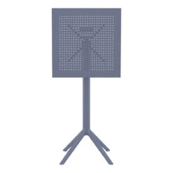 42.5" Gray Folding Square Outdoor Patio Bar Table -PatioVibe Shop dpam isp116 dgr 6 70674.1683629407