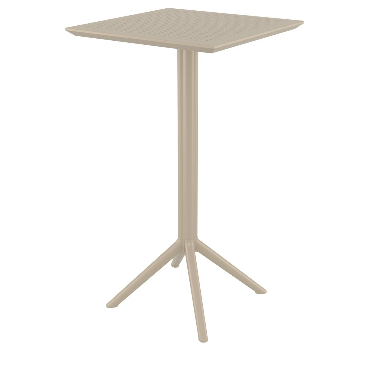 42.5" Taupe Brown Folding Square Outdoor Patio Bar Table 1 42.5" Taupe Brown Folding Square Outdoor Patio Bar Table