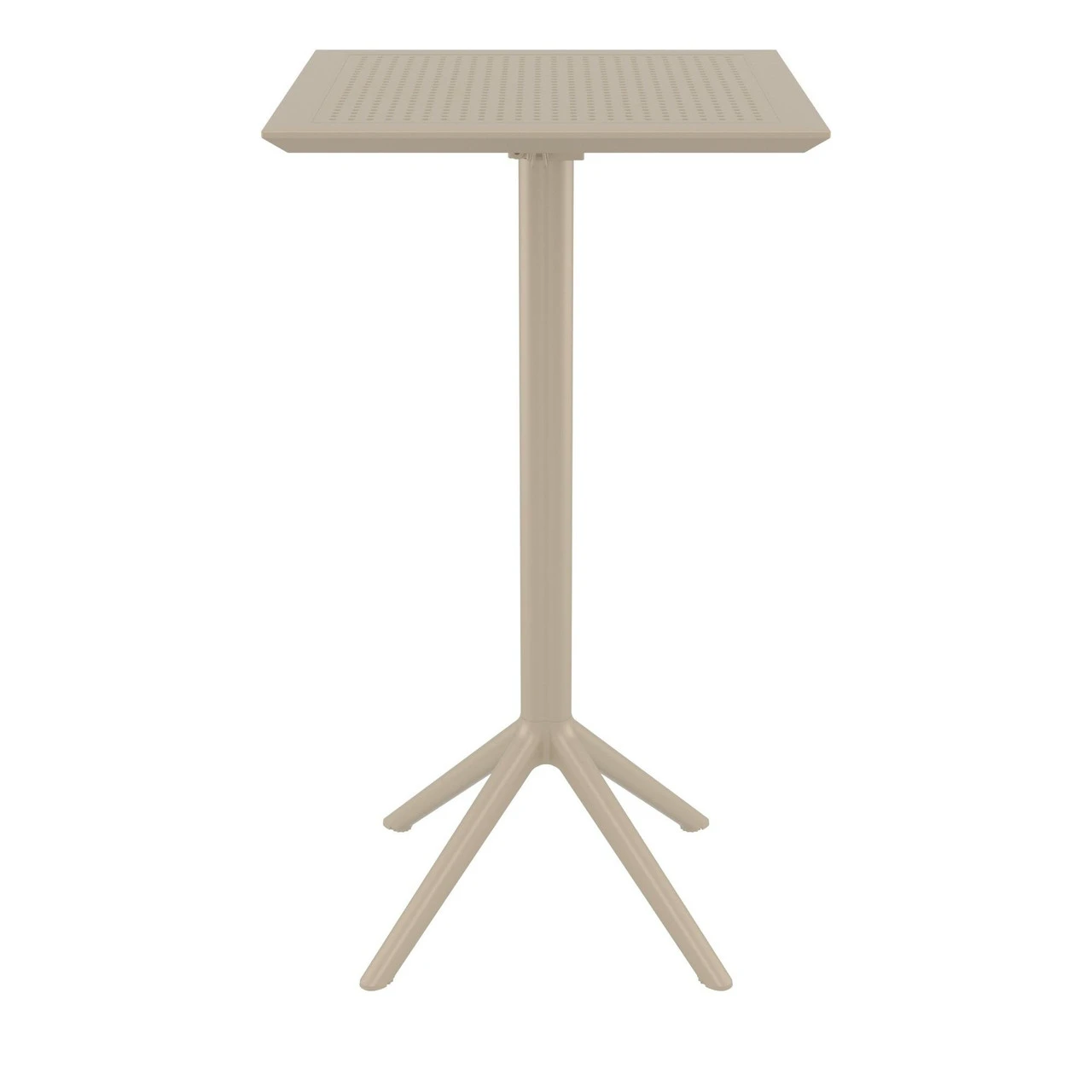 42.5" Taupe Brown Folding Square Outdoor Patio Bar Table 2 42.5" Taupe Brown Folding Square Outdoor Patio Bar Table - Image 2