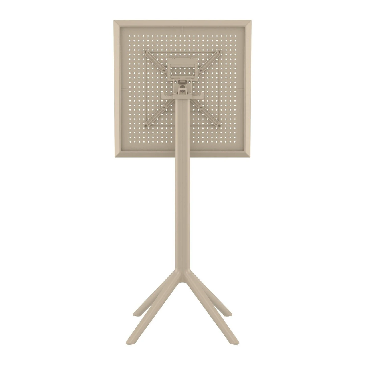 42.5" Taupe Brown Folding Square Outdoor Patio Bar Table 4 42.5" Taupe Brown Folding Square Outdoor Patio Bar Table - Image 4