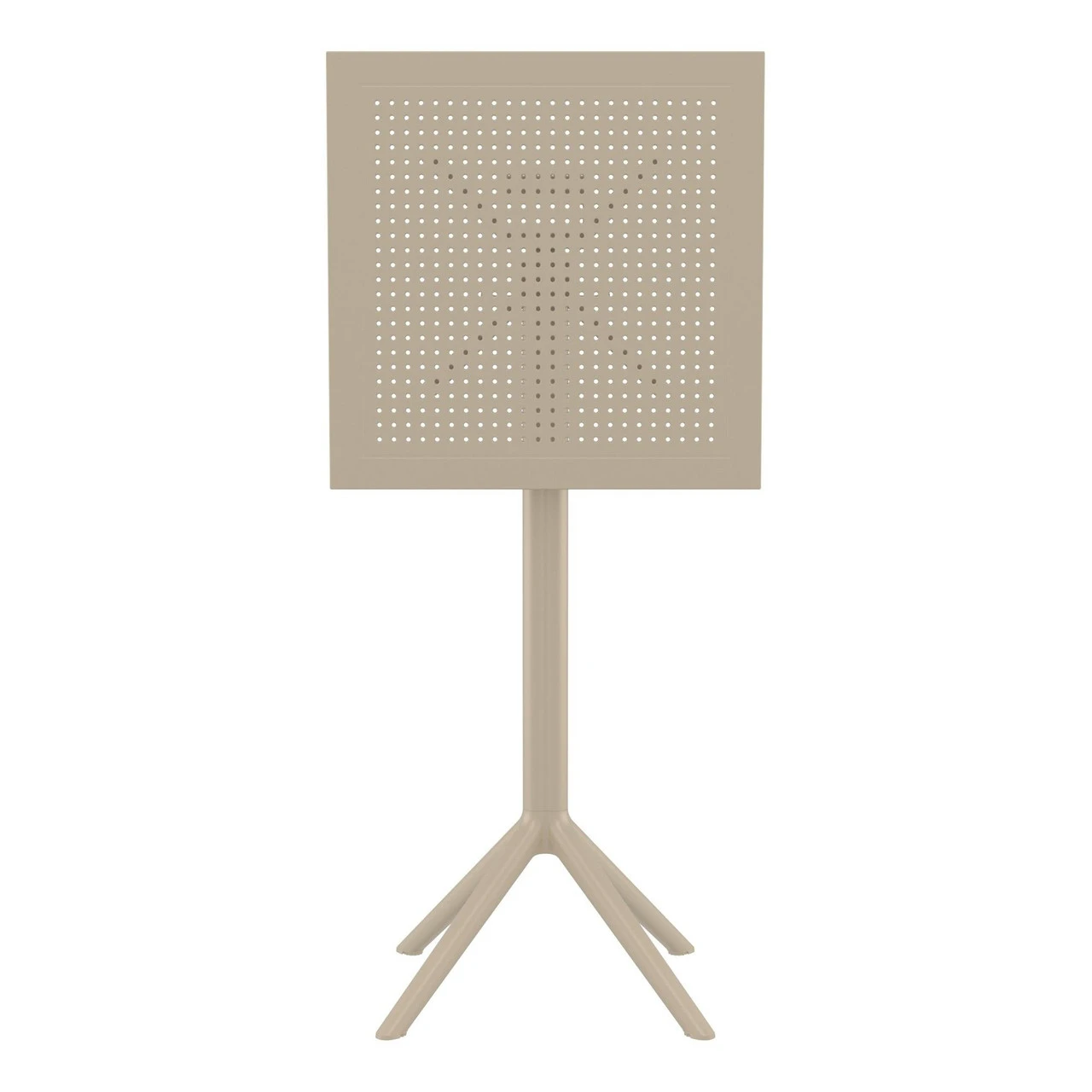 42.5" Taupe Brown Folding Square Outdoor Patio Bar Table 6 42.5" Taupe Brown Folding Square Outdoor Patio Bar Table - Image 6