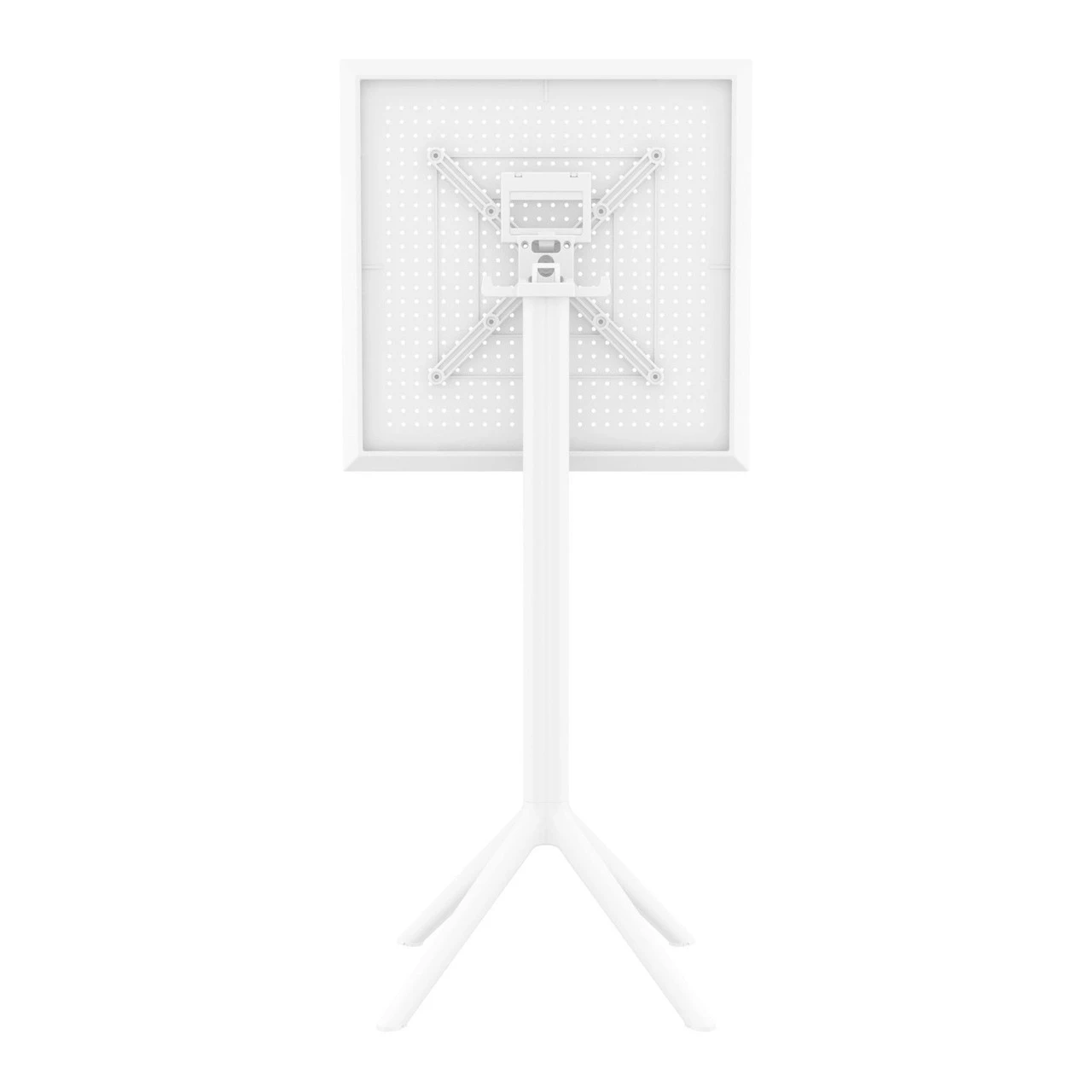 42.5" White Folding Square Outdoor Patio Bar Table 4 42.5" White Folding Square Outdoor Patio Bar Table - Image 4