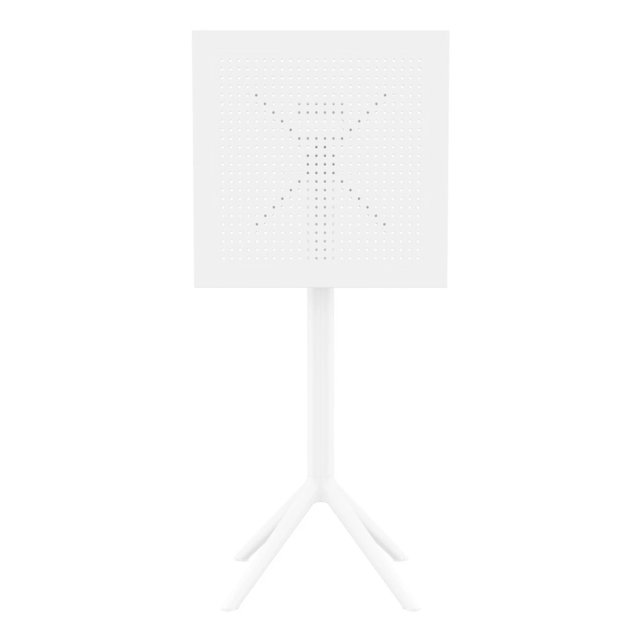 42.5" White Folding Square Outdoor Patio Bar Table 6 42.5" White Folding Square Outdoor Patio Bar Table - Image 6