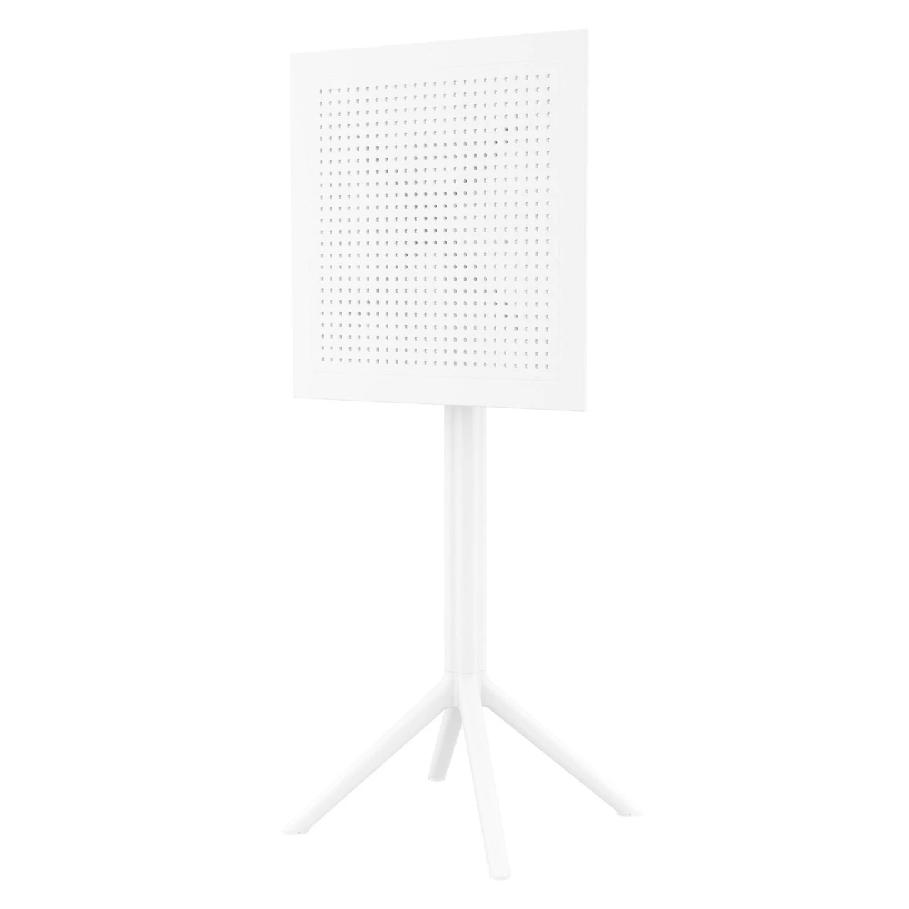 42.5" White Folding Square Outdoor Patio Bar Table 7 42.5" White Folding Square Outdoor Patio Bar Table - Image 7