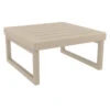 25.5" Taupe Brown Patio Square Coffee Table
