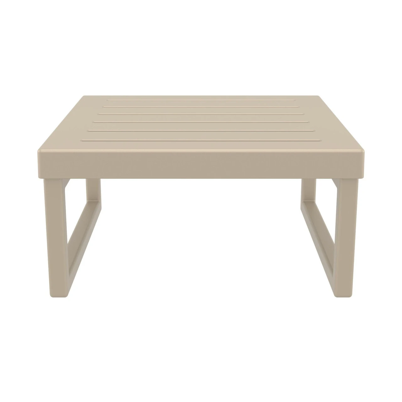 25.5" Taupe Brown Patio Square Coffee Table 2 25.5" Taupe Brown Patio Square Coffee Table - Image 2