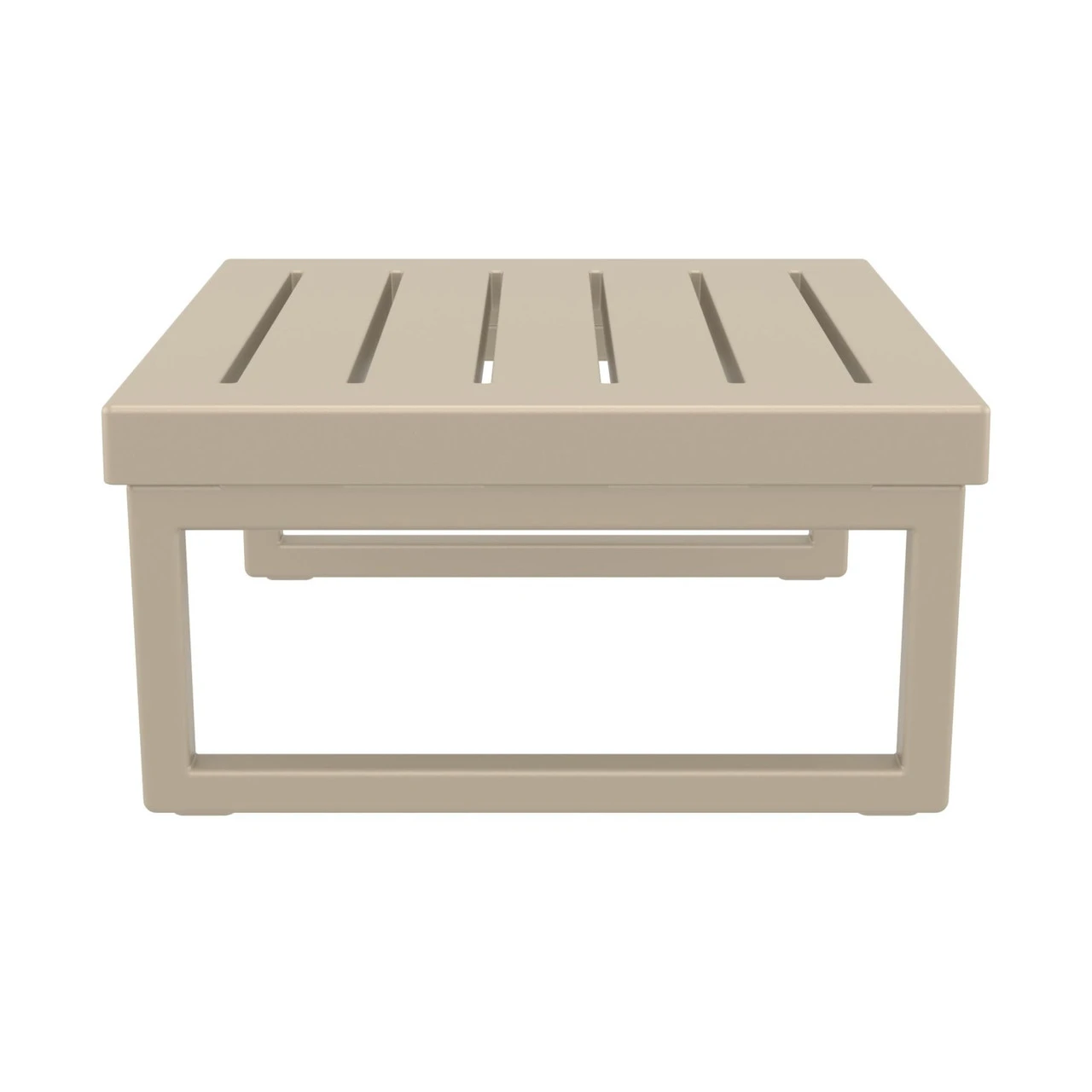 25.5" Taupe Brown Patio Square Coffee Table 3 25.5" Taupe Brown Patio Square Coffee Table - Image 3