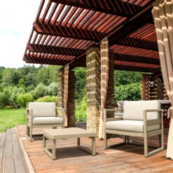 25.5" Taupe Brown Patio Square Coffee Table 12 25.5" Taupe Brown Patio Square Coffee Table -PatioVibe Shop dpam isp137 dvr 5 80617.1667539009