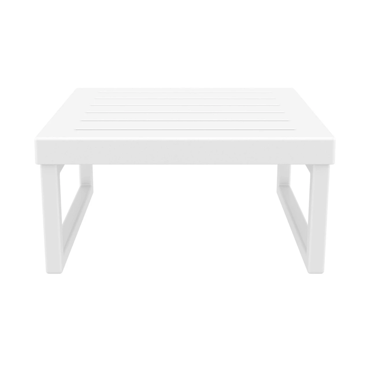 25.5" White Patio Square Coffee Table 2 25.5" White Patio Square Coffee Table - Image 2