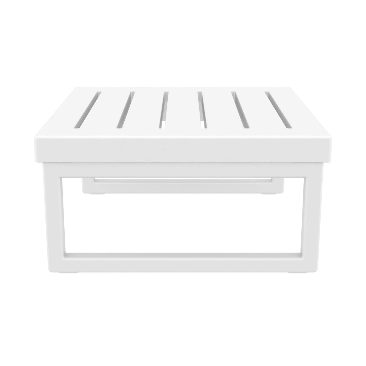 25.5" White Patio Square Coffee Table 3 25.5" White Patio Square Coffee Table - Image 3