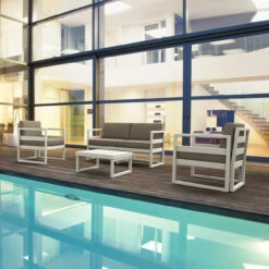 25.5" White Patio Square Coffee Table 15 25.5" White Patio Square Coffee Table -PatioVibe Shop dpam isp137 whi 8 14040.1667531847