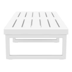 51" White Patio Rectangular Lounge Coffee Table -PatioVibe Shop dpam isp138 whi 3 87811.1684238150