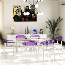 55" White Rectangular Laminated Top Outdoor Patio Dining Table 12 55" White Rectangular Laminated Top Outdoor Patio Dining Table -PatioVibe Shop dpam isp690 whi 5 66680.1688196590