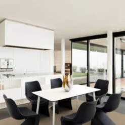 55" White Rectangular Laminated Top Outdoor Patio Dining Table 14 55" White Rectangular Laminated Top Outdoor Patio Dining Table -PatioVibe Shop dpam isp690 whi 7 81855.1688196591