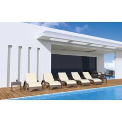 18" Brown Outdoor Patio Wickerlook Square Side Table 15 18" Brown Outdoor Patio Wickerlook Square Side Table -PatioVibe Shop dpam isp858 br 8 45548.1667531834