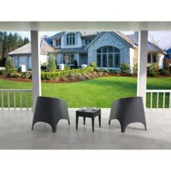 18" Gray Outdoor Patio Wickerlook Square Side Table 11 18" Gray Outdoor Patio Wickerlook Square Side Table -PatioVibe Shop dpam isp858 dg 4 63385.1667531836