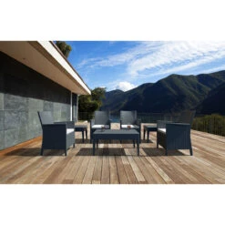 18" Gray Outdoor Patio Wickerlook Square Side Table 13 18" Gray Outdoor Patio Wickerlook Square Side Table -PatioVibe Shop dpam isp858 dg 6 26678.1667531836