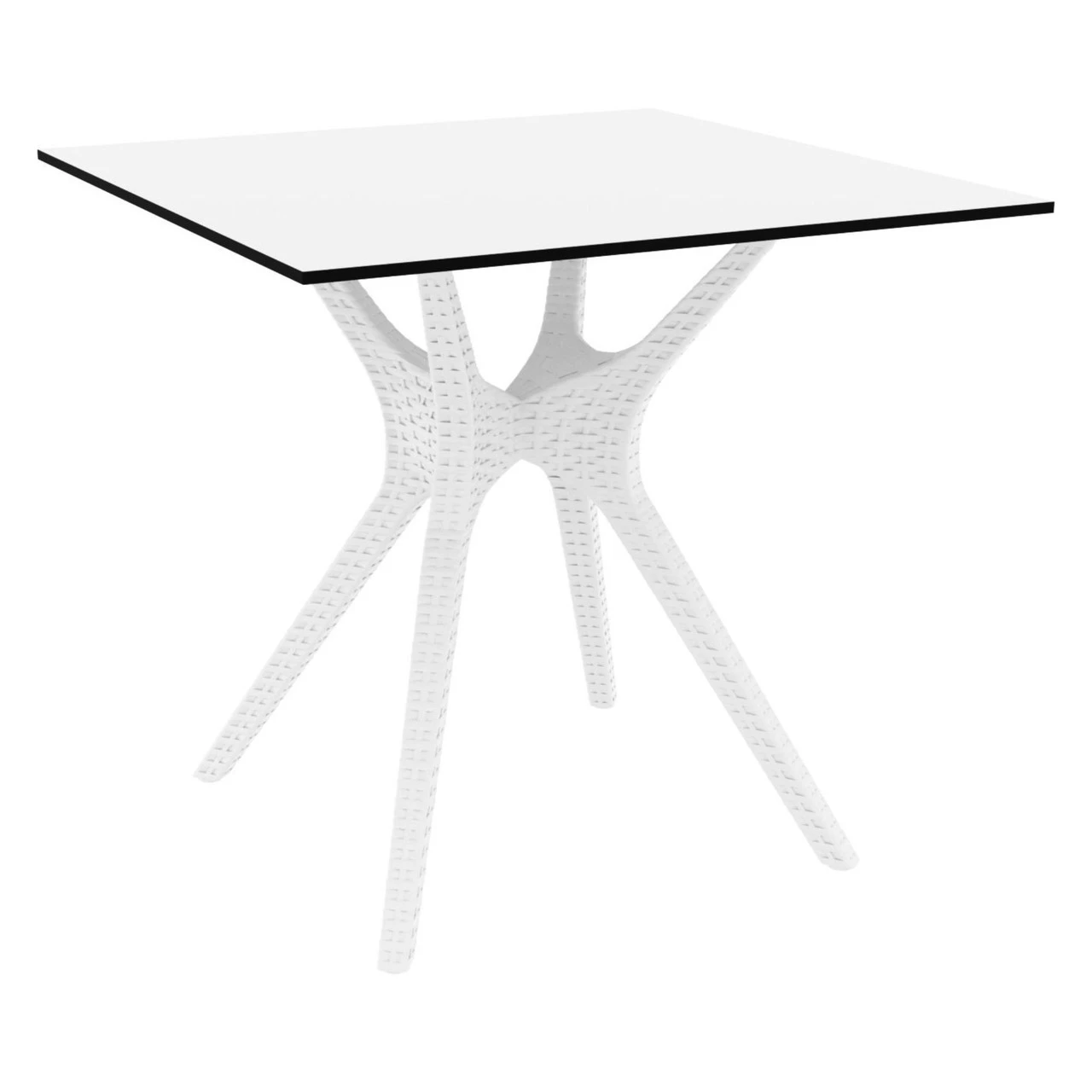 31.5" White Solid Square Patio Dining Table 1 31.5" White Solid Square Patio Dining Table