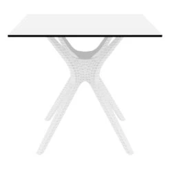 31.5" White Solid Square Patio Dining Table 9 31.5" White Solid Square Patio Dining Table -PatioVibe Shop dpam isp863 wh 3 61377.1667542972