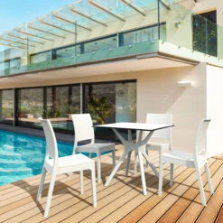 31.5" White Solid Square Patio Dining Table 11 31.5" White Solid Square Patio Dining Table -PatioVibe Shop dpam isp863 wh 5 87651.1667542972