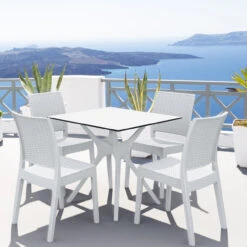 31.5" White Solid Square Patio Dining Table 12 31.5" White Solid Square Patio Dining Table -PatioVibe Shop dpam isp863 wh 6 20704.1667542972