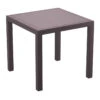 31.5" Coffee Brown Wickerlook Square Patio Dining Table