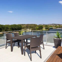 55" Coffee Brown Wickerlook Rectangular Patio Dining Table 10 55" Coffee Brown Wickerlook Rectangular Patio Dining Table -PatioVibe Shop dpam isp878 br 4 15918.1667531090