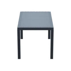 55" Gray Wickerlook Rectangular Patio Dining Table -PatioVibe Shop dpam isp878 dg 3 24189.1667531555