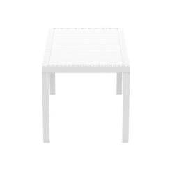 55" White Wickerlook Rectangular Patio Dining Table -PatioVibe Shop dpam isp878 wh 3 47299.1667647228