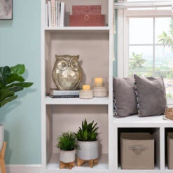 9" Cream White And Brown Striped Ceramic Planter On Stand 5 9" Cream White And Brown Striped Ceramic Planter On Stand -PatioVibe Shop dsage 14485 14 3 47201.1667534792