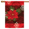 Damask Pattern With Flower Outdoor House Flag 40" X 28"