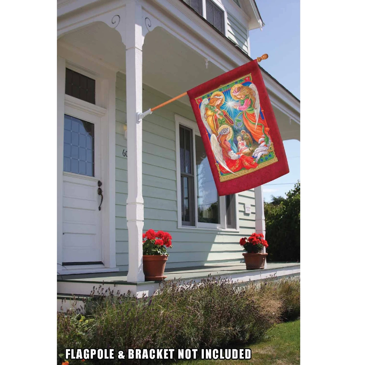 Christmas Brightly Shining Outdoor House Flag 40" X 28" 2 Christmas Brightly Shining Outdoor House Flag 40" X 28" - Image 2