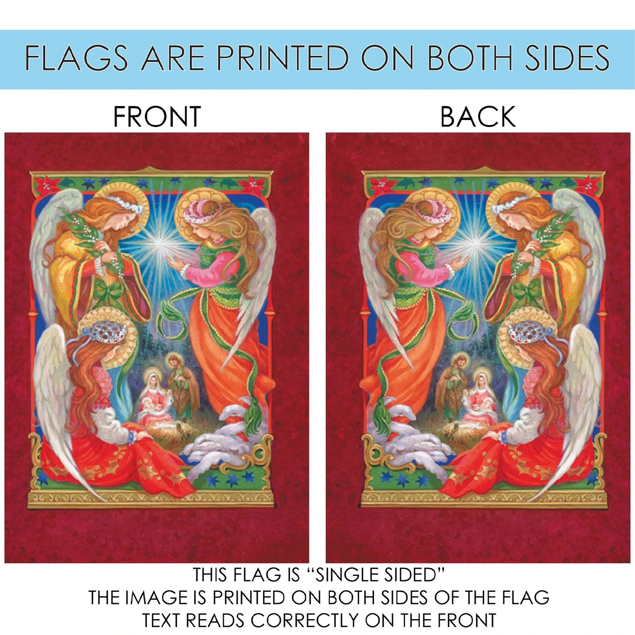 Christmas Brightly Shining Outdoor House Flag 40" X 28" 4 Christmas Brightly Shining Outdoor House Flag 40" X 28" - Image 4