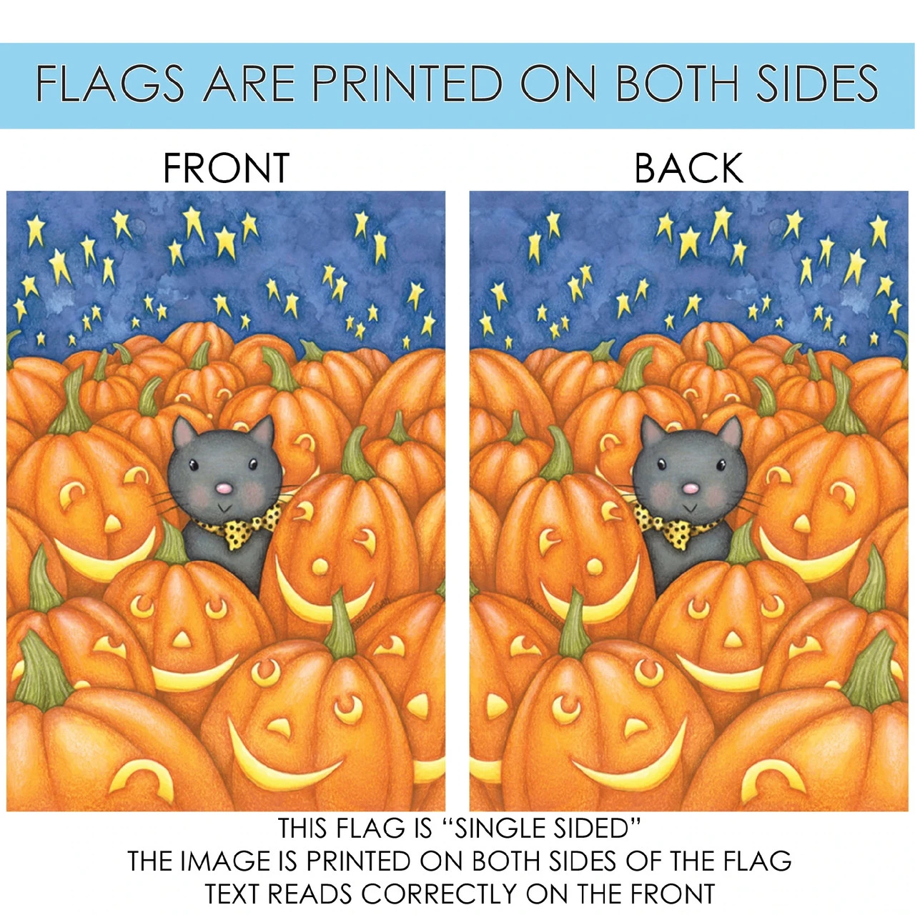 Peekaboo Cat With Pumpkin Outdoor House Flag 40" X 28" 4 Peekaboo Cat With Pumpkin Outdoor House Flag 40" X 28" - Image 4