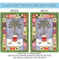 Holly Topiary Christmas Quilt Bird Tree Outdoor House Flag 40" X 28" 8 Holly Topiary Christmas Quilt Bird Tree Outdoor House Flag 40" X 28" -PatioVibe Shop dtol100585 4 07327.1682375397