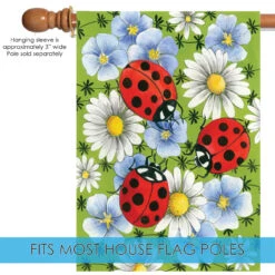 Flowers And Ladybugs Outdoor House Flag 40" X 28" -PatioVibe Shop dtol101153 5 79665.1682371209