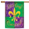 Fleur De Lis 'Mardi Gras Carnival' Outdoor House Flag 40" X 28"