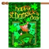 Happy Leprechaun St. Patrick's Day Outdoor House Flag 40" X 28"