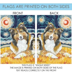 Van Growl Shetland Sheepdog Starry Night Outdoor House Flag 40" X 28" 8 Van Growl Shetland Sheepdog Starry Night Outdoor House Flag 40" X 28" -PatioVibe Shop dtol102663 4 46073.1682374272