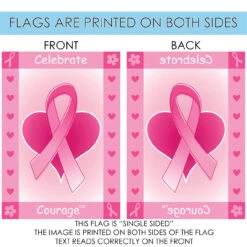 Heart And Ribbon 'Celebrate Courage' Outdoor House Flag 40" X 28" 8 Heart And Ribbon 'Celebrate Courage' Outdoor House Flag 40" X 28" -PatioVibe Shop dtol102666 4 30085.1682374221