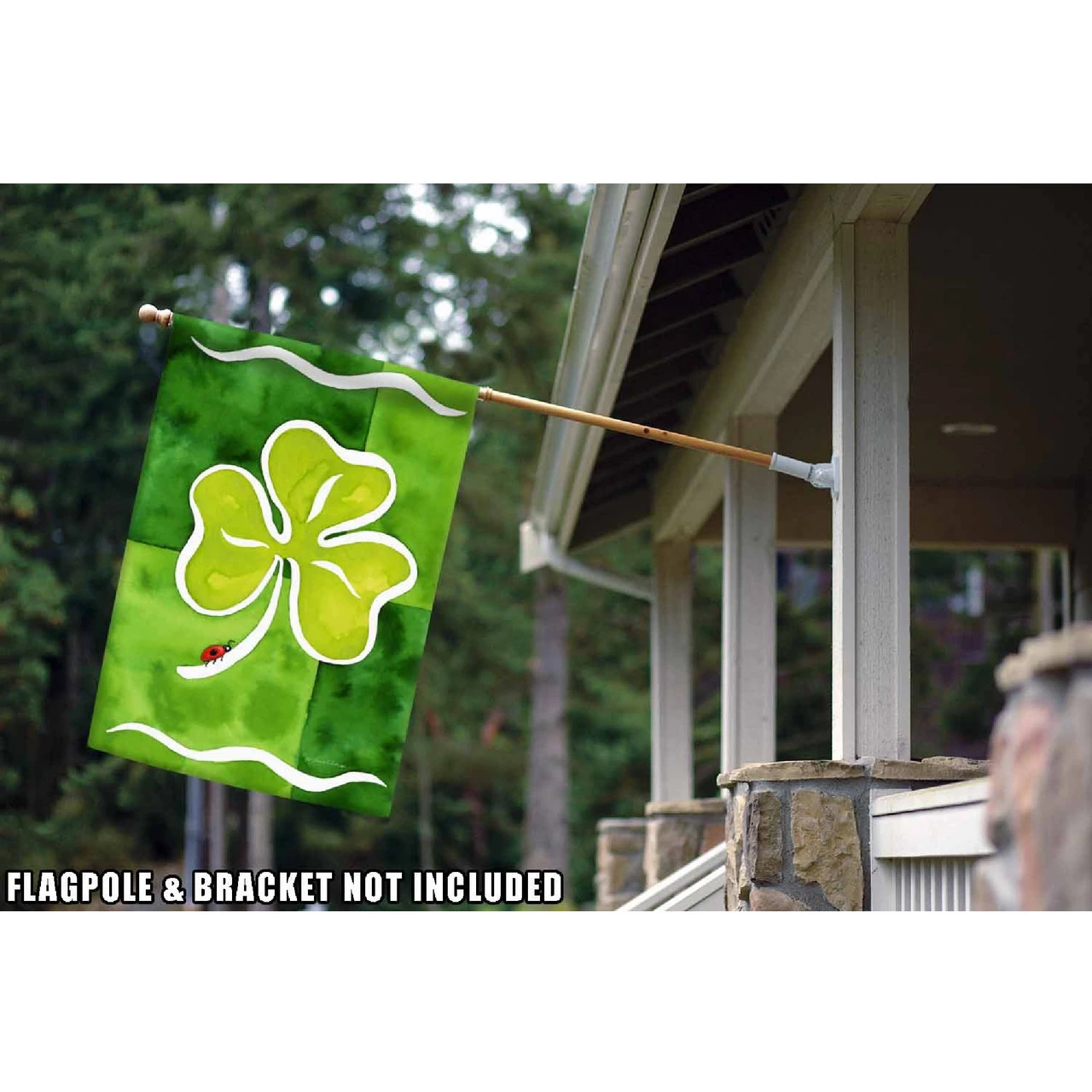 Little Ladybug St. Patrick's Day Outdoor House Flag 40" X 28" 2 Little Ladybug St. Patrick's Day Outdoor House Flag 40" X 28" - Image 2
