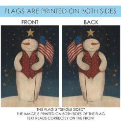 Christmas Snowman Patriotic Outdoor House Flag 40" X 28" -PatioVibe Shop dtol107352 4 41143.1682374217
