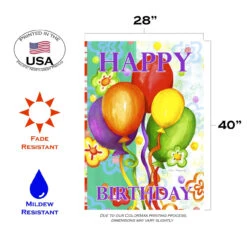 Colorful Balloons 'Happy Birthday' Outdoor House Flag 40" X 28" 7 Colorful Balloons 'Happy Birthday' Outdoor House Flag 40" X 28" -PatioVibe Shop dtol109590 3 94383.1682375157