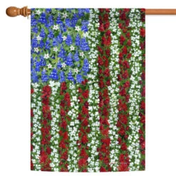 America Patriotic Flower Outdoor House Flag 40" X 28"