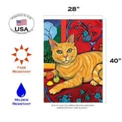 Tabby Cat Outdoor House Flag 40" X 28" 7 Tabby Cat Outdoor House Flag 40" X 28" -PatioVibe Shop dtol109620 3 90365.1682375140