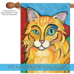 Pawcasso Long Haired Cat Outdoor House Flag 40" X 28" 9 Pawcasso Long Haired Cat Outdoor House Flag 40" X 28" -PatioVibe Shop dtol109622 5 89156.1682375066