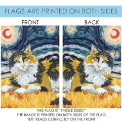Calico Cat Starry Night Outdoor House Flag 40' X 28" 8 Calico Cat Starry Night Outdoor House Flag 40' X 28" -PatioVibe Shop dtol109625 4 47907.1682375060