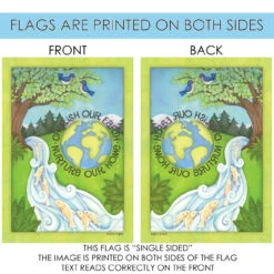Nature 'Cherish Our Earth Nurture Our Home' Outdoor House Flag 40" X 28" 8 Nature 'Cherish Our Earth Nurture Our Home' Outdoor House Flag 40" X 28" -PatioVibe Shop dtol109778 4 51744.1682374850